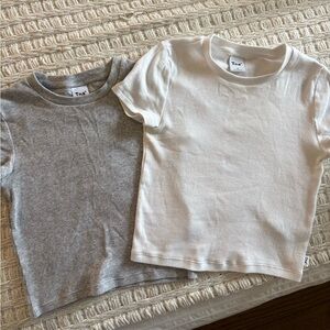 TNA Short Sleeve Tees in Gray and White (2)
